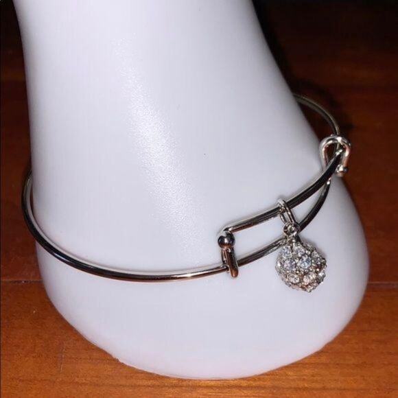 Swarovski Crystal Fireball Bangle Bracelet Silver - Picture 11 of 16